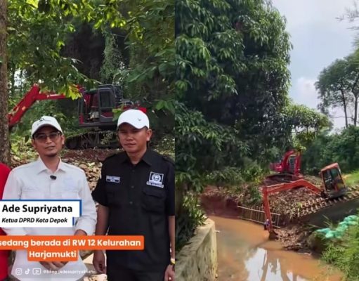 Bang Ade Supriyatna Tinjau Normalisasi Kali Kompeni untuk Atasi Banjir Harjamukti